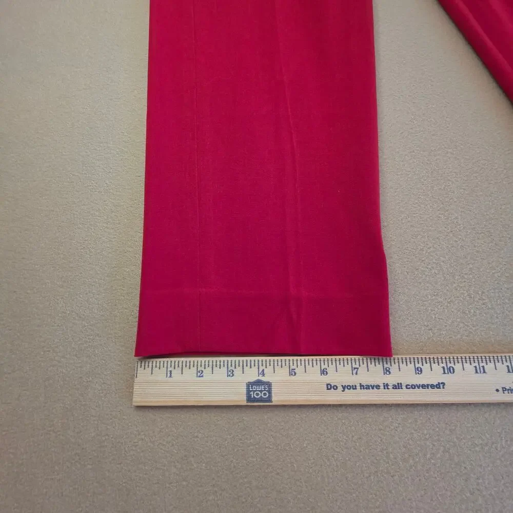 J.Crew Red Pleated Trouser Pants Sz 10 High-Waist Straight-Leg